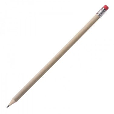 Logo trade promotional gift photo of: Pencil with eraser HICKORY